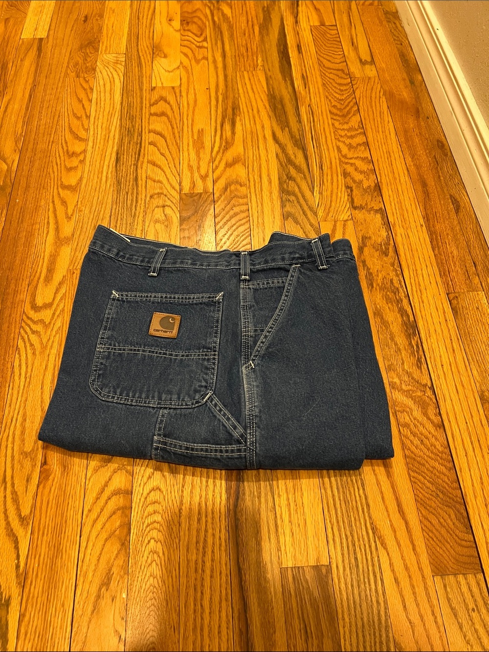Carhartt Men’s Navy Relaxed Fit Work Jeans